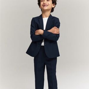 H&M Navy Blue Kids Suit and dress shirt